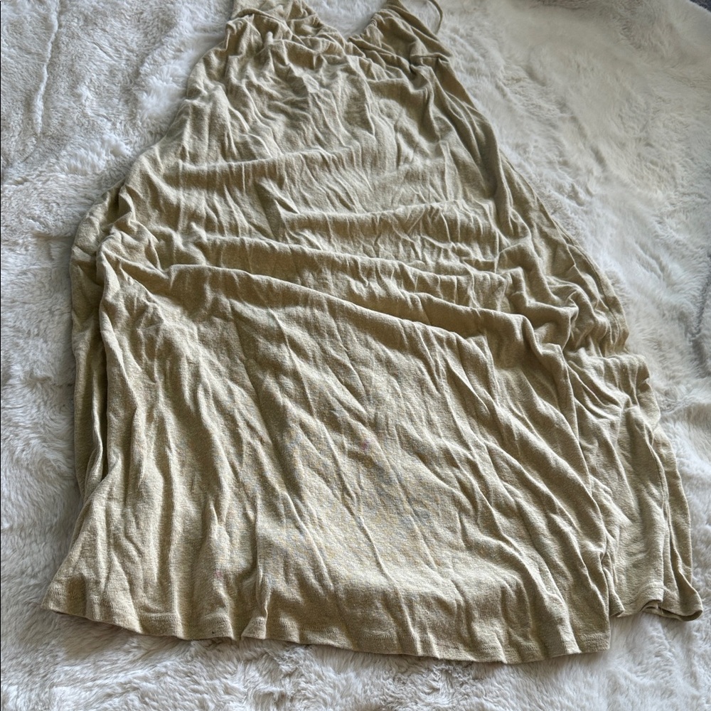 Beige Halter Top Sleeveless Maxi Dress